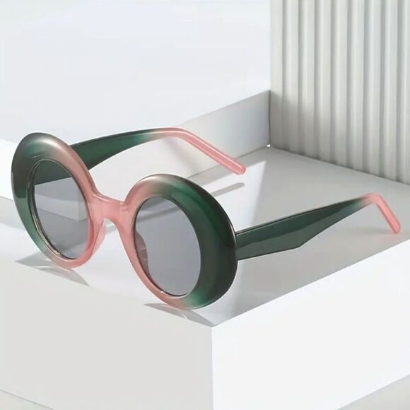Oversized anti-reflective color block sunglassess